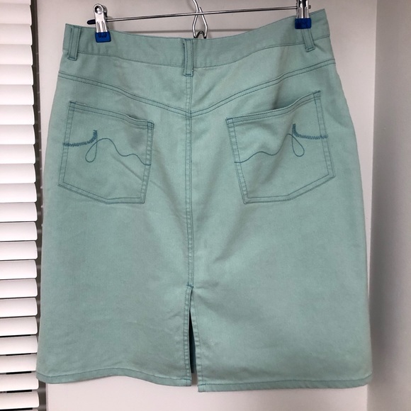 Jones Wear Jeans pastel Mint green denim skirt - Picture 2 of 9